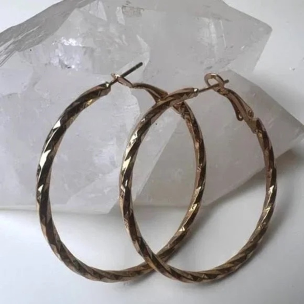 Gold Fashion Hoop Earrings